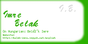 imre belak business card